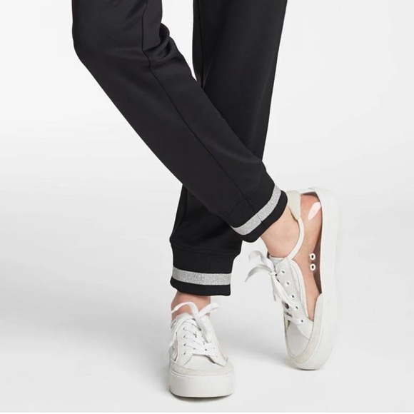 Karl Lagerfeld Womens Fitness Workout Jogger Pants Black S - Picture 2 of 16